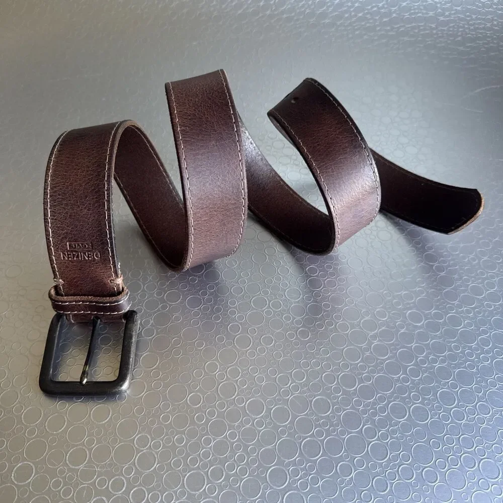 Levis Denizen Brown Leather Belt 34 36 Mens Casual Gorpcore Workwear Americana